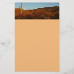 Saguaro Sunset I Arizona Desert Landscape Stationery
