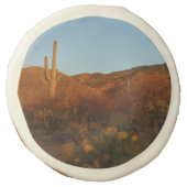 Saguaro Sunset I Arizona Desert Landscape Sugar Cookie (Front)