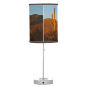 Saguaro Sunset I Arizona Desert Landscape Table Lamp (Back)