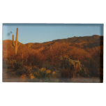 Saguaro Sunset I Arizona Desert Landscape Table Number Holder