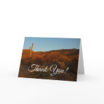 Saguaro Sunset I Arizona Desert Landscape Thank You Card