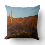 Saguaro Sunset I Arizona Desert Landscape Throw Pillow