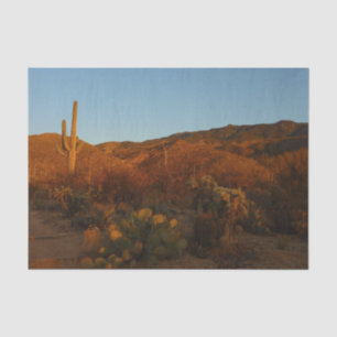Saguaro Sunset I Arizona Desert Landscape Tissue Paper