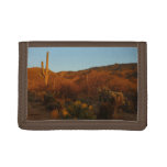Saguaro Sunset I Arizona Desert Landscape Tri-fold Wallet