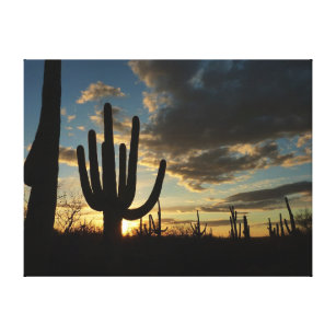 Saguaro Sunset II Arizona Desert Landscape Canvas Print