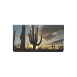 Saguaro Sunset II Arizona Desert Landscape Checkbook Cover
