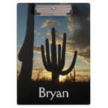 Saguaro Sunset II Arizona Desert Landscape Clipboard