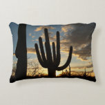 Saguaro Sunset II Arizona Desert Landscape Decorative Pillow
