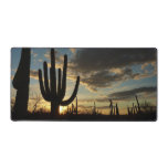 Saguaro Sunset II Arizona Desert Landscape Desk Mat