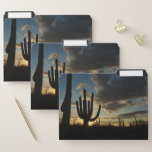 Saguaro Sunset II Arizona Desert Landscape File Folder