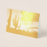 Saguaro Sunset II Arizona Desert Landscape Foil Card