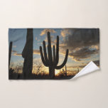 Saguaro Sunset II Arizona Desert Landscape Hand Towel