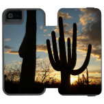 Saguaro Sunset II Arizona Desert Landscape Wallet Case For iPhone SE/5/5s