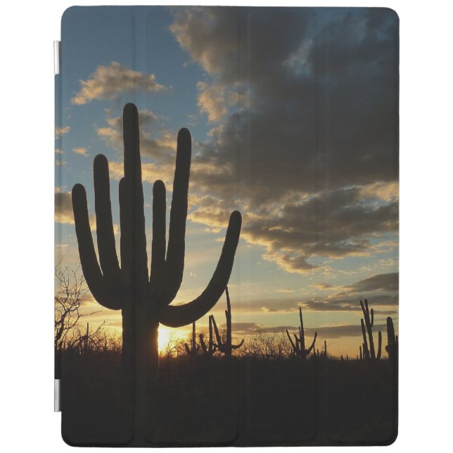 Saguaro Sunset II Arizona Desert Landscape iPad Air Cover (Front)