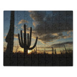 Saguaro Sunset II Arizona Desert Landscape Jigsaw Puzzle