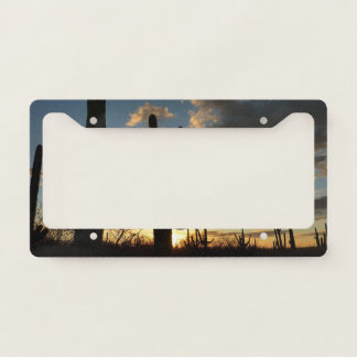 Saguaro Sunset II Arizona Desert Landscape License Plate Frame