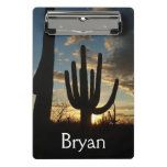 Saguaro Sunset II Arizona Desert Landscape Mini Clipboard