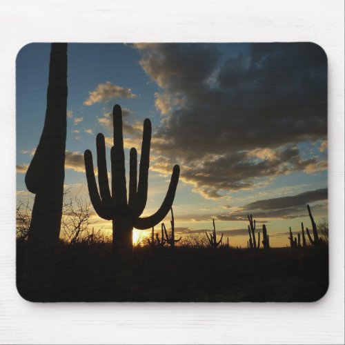 Saguaro Sunset II Arizona Desert Landscape Mouse Pad