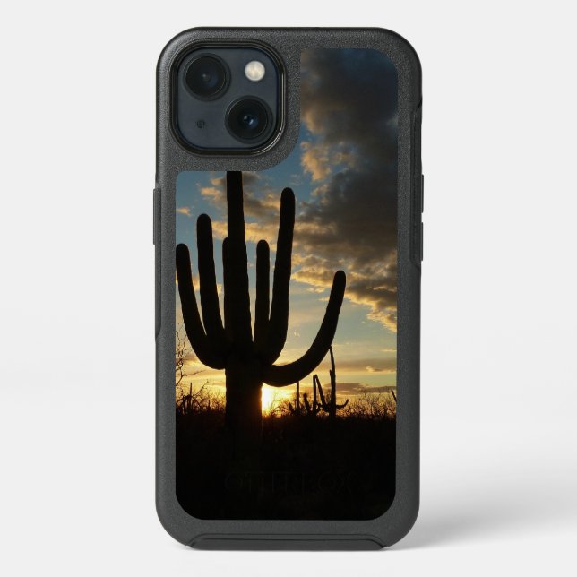 Saguaro Sunset II Arizona Desert Landscape Otterbox iPhone Case (Back)