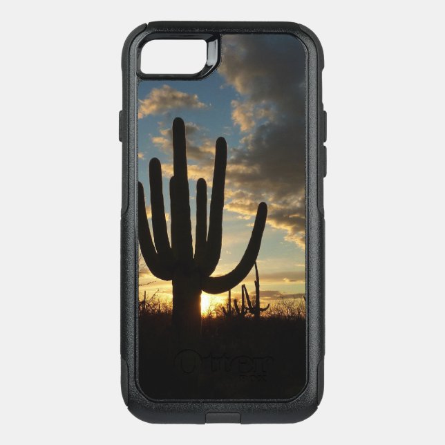 Saguaro Sunset II Arizona Desert Landscape Otterbox iPhone Case (Back)