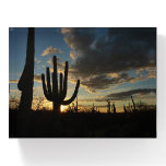 Saguaro Sunset II Arizona Desert Landscape Paperweight