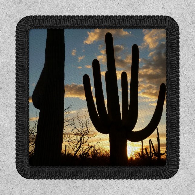 Saguaro Sunset II Arizona Desert Landscape Patch (Front)