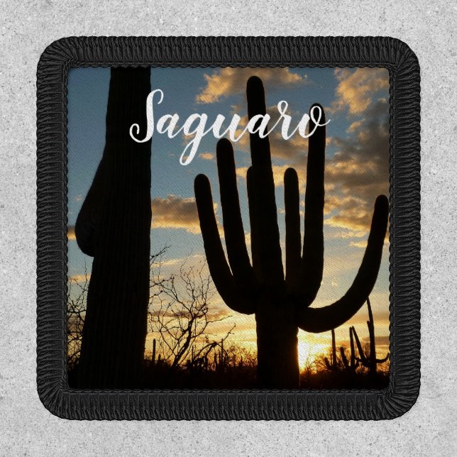 Saguaro Sunset II Arizona Desert Landscape Patch (Front)