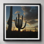 Saguaro Sunset II Arizona Desert Landscape Peel And Stick Photo Tile