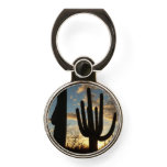 Saguaro Sunset II Arizona Desert Landscape Phone Ring Stand