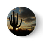 Saguaro Sunset II Arizona Desert Landscape Pinback Button