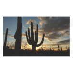 Saguaro Sunset II Arizona Desert Landscape Rectangular Sticker