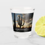 Saguaro Sunset Ii Arizona Desert Landscape Shot Glass at Zazzle