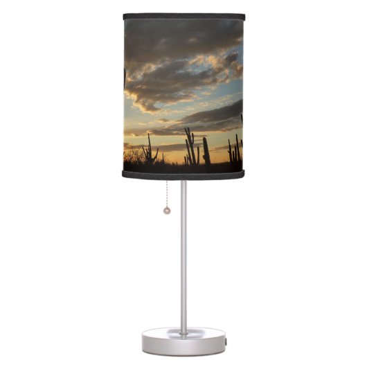 Saguaro Sunset II Arizona Desert Landscape Table Lamp (Right)