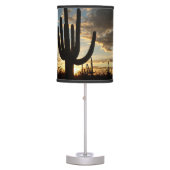Saguaro Sunset II Arizona Desert Landscape Table Lamp (Front)