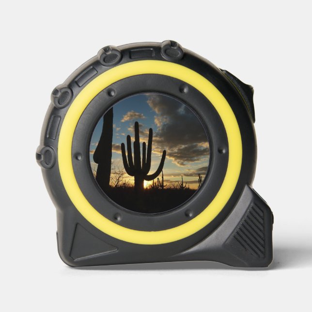 Saguaro Sunset II Arizona Desert Landscape Tape Measure (Front)