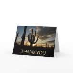 Saguaro Sunset II Arizona Desert Landscape Thank You Card
