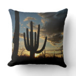 Saguaro Sunset II Arizona Desert Landscape Throw Pillow