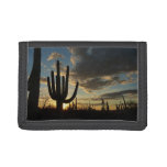 Saguaro Sunset II Arizona Desert Landscape Tri-fold Wallet