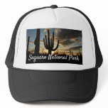 Saguaro Sunset II Arizona Desert Landscape Trucker Hat