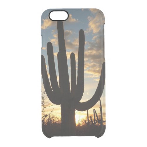 Saguaro Sunset II Arizona Desert Landscape Clear iPhone 66S Case