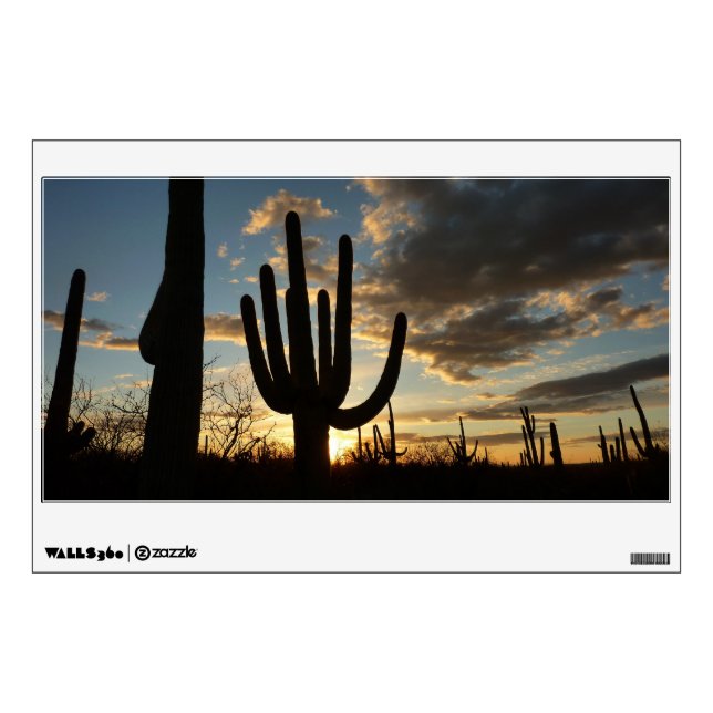 Saguaro Sunset II Arizona Desert Landscape Wall Decal (Front)