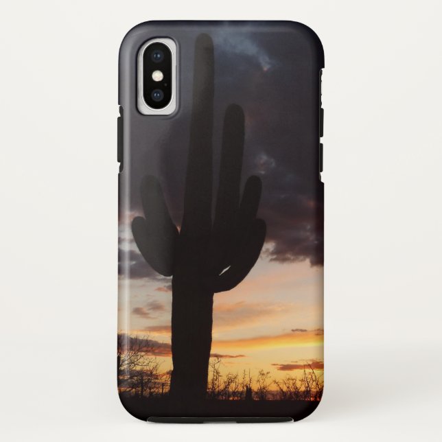 Saguaro Sunset III Arizona Desert Landscape Case-Mate iPhone Case (Back)