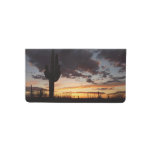 Saguaro Sunset III Arizona Desert Landscape Checkbook Cover