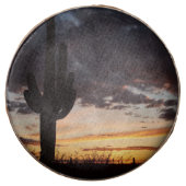 Saguaro Sunset III Arizona Desert Landscape Chocolate Covered Oreo (Front)