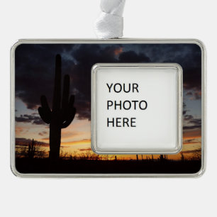 Saguaro Sunset III Arizona Desert Landscape Christmas Ornament