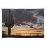 Saguaro Sunset III Arizona Desert Landscape Cloth Placemat