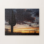 Saguaro Sunset III Arizona Desert Landscape Jigsaw Puzzle