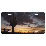 Saguaro Sunset III Arizona Desert Landscape License Plate