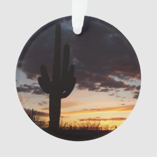 Saguaro Sunset III Arizona Desert Landscape Ornament