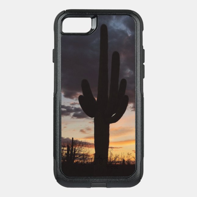 Saguaro Sunset III Arizona Desert Landscape Otterbox iPhone Case (Back)